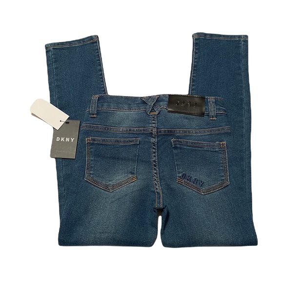 NWT DKNY Girls Blue Stretch Skinny Denim Jeans Size 7 - Picture 3 of 5